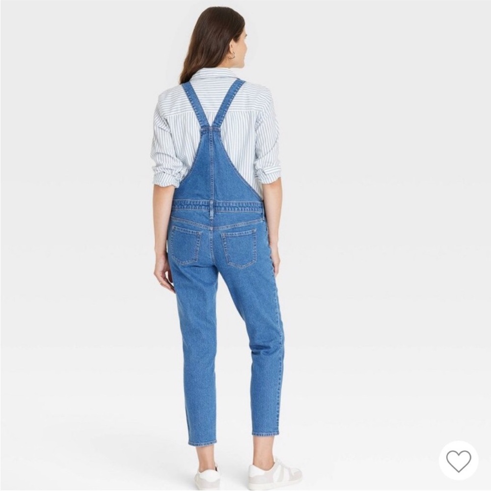 ISABEL MATERNITY Overalls Denim Jumpsuit Adjustable Waist Blue Jeans Size 4 - Picture 2 of 14